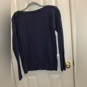 Navy Blue dress sweater.  Gently used, normal wear.